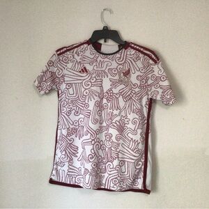 Adidas mexico jersey Maroon and White